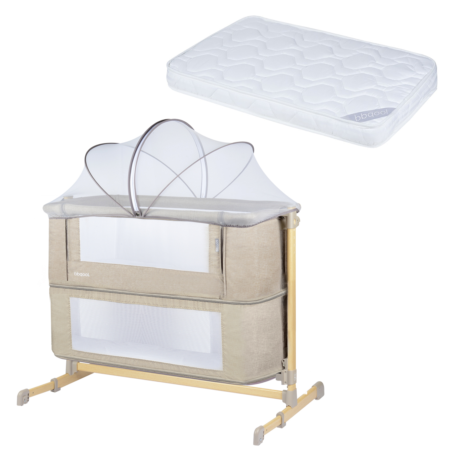 CUNA COLECHO BBQOOL AURA ACERO BEIGE - 1