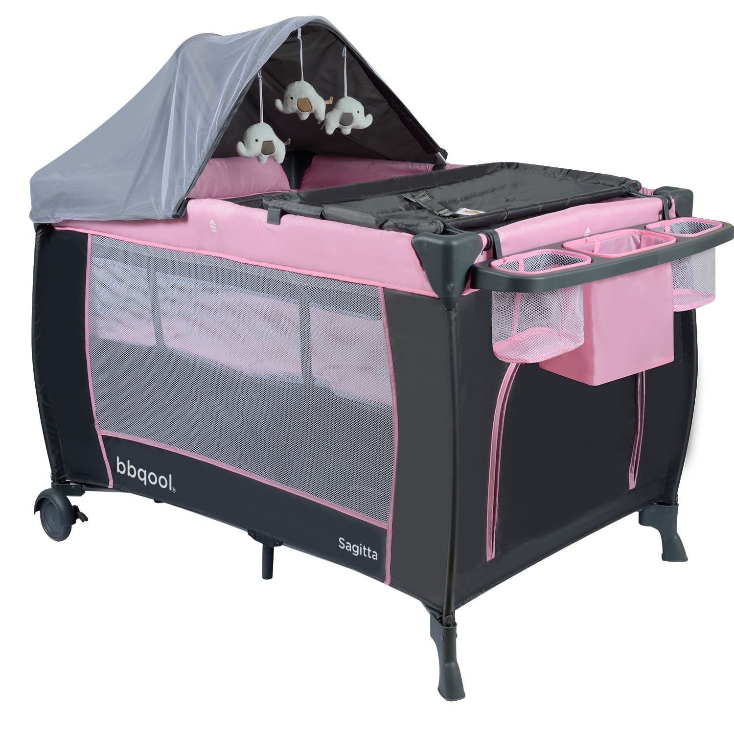 CUNA BBQOOL PLAYARD SAGITTA PINK ACERO ROSADO - 1