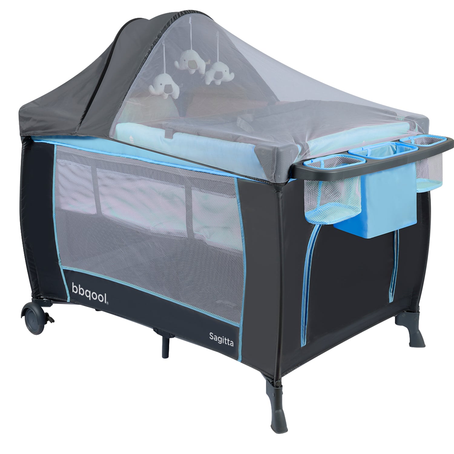 CUNA BBQOOL PLAYARD SAGITTA BLUE ACERO AZUL - 2