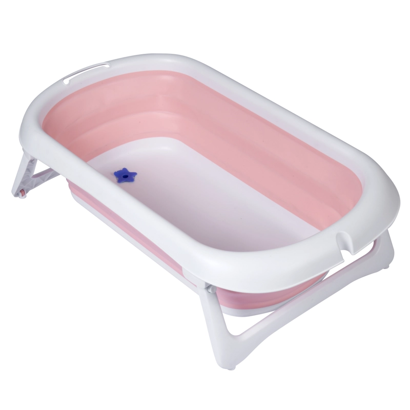 BAÑERA BBQOOL PLEGABLE SPLASHY PINK + SOPORTE ERGONÓMICO ROSADO - 4