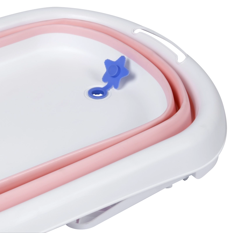 BAÑERA BBQOOL PLEGABLE SPLASHY PINK + SOPORTE ERGONÓMICO ROSADO - 6