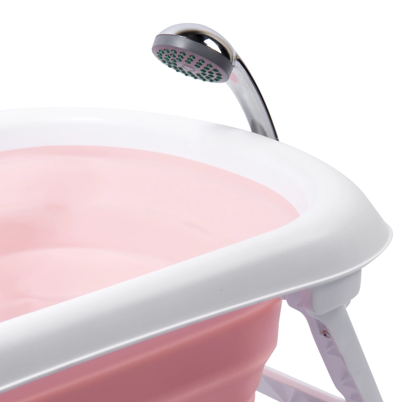 BAÑERA BBQOOL PLEGABLE SPLASHY PINK + SOPORTE ERGONÓMICO ROSADO - 7