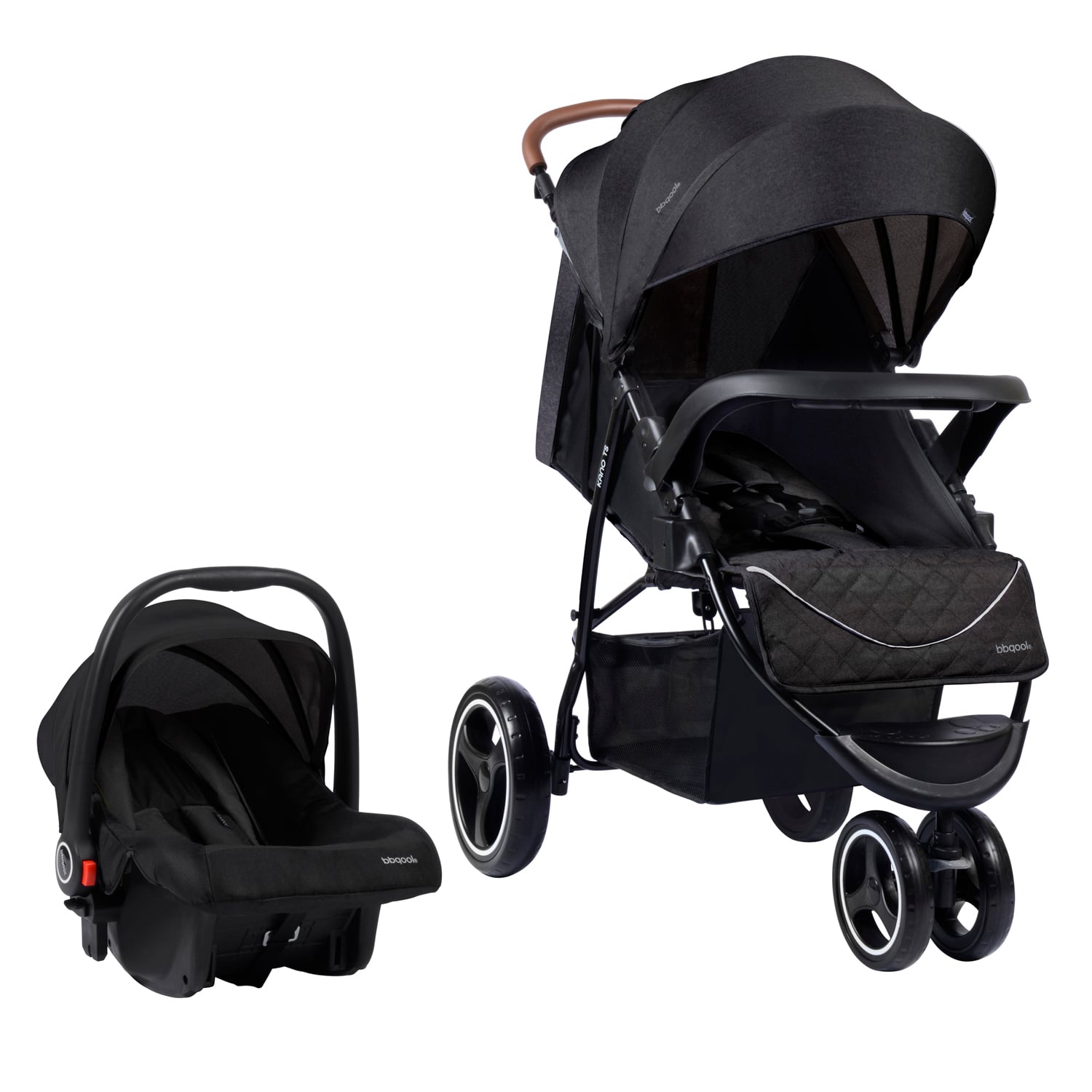 COCHE BBQOOL TRAVEL SYSTEM KANO DARK GREY GRAFITO - 1
