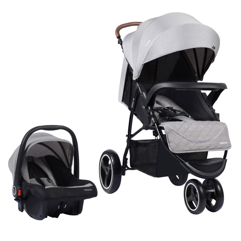 COCHE BBQOOL TRAVEL SYSTEM KANO LIGHT GREY GRIS - 1