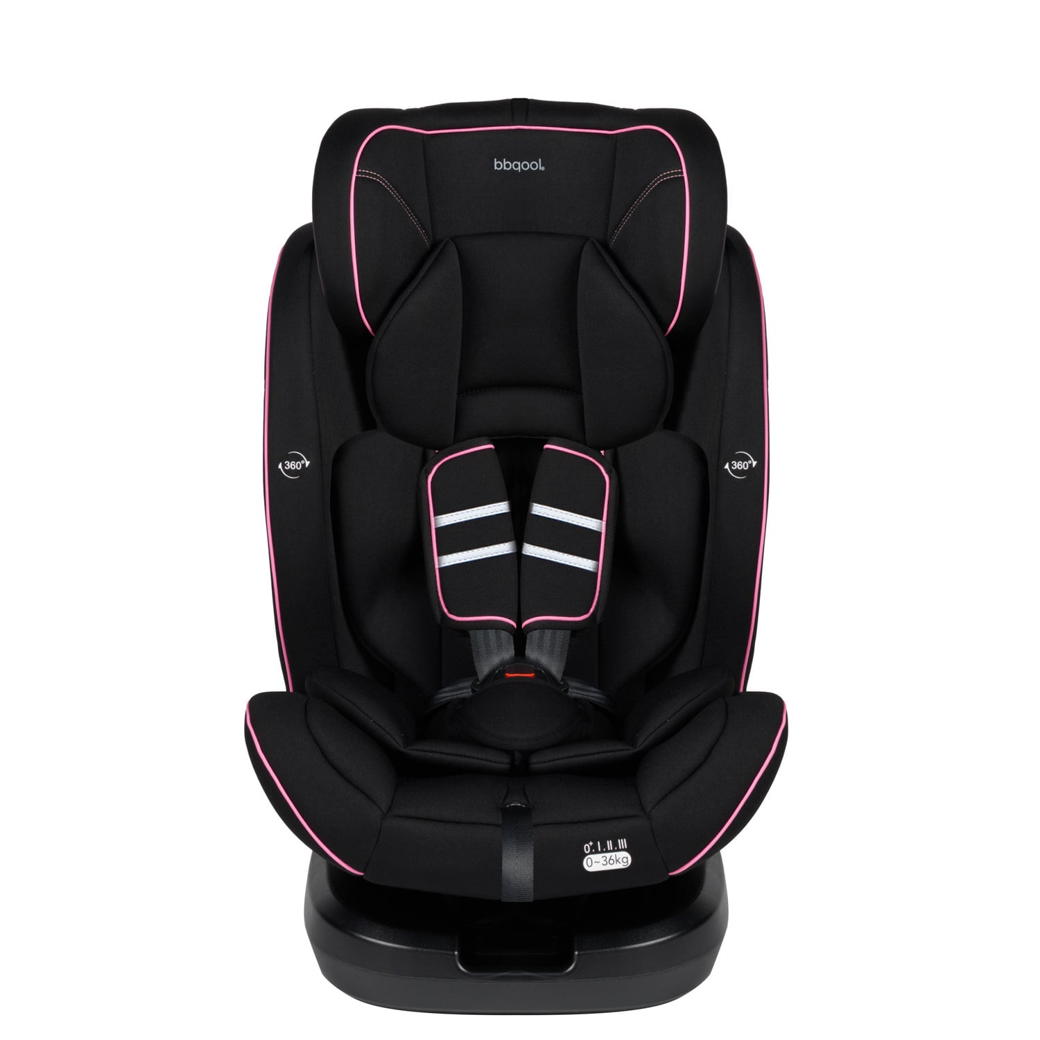 SILLA AUTO BBQOOL CONVERTIBLE APOLO 360° PINK NEGRO - 3