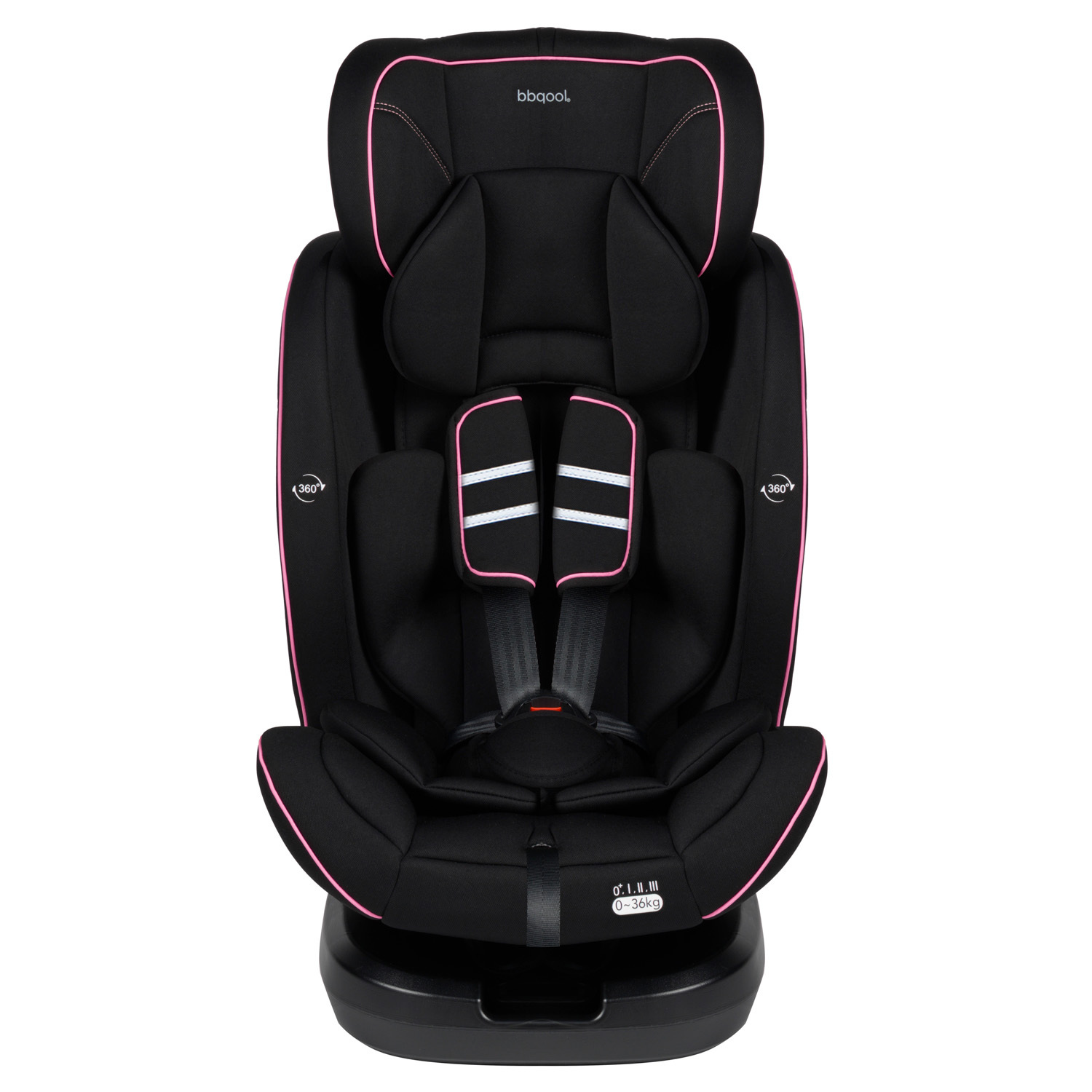 SILLA AUTO BBQOOL CONVERTIBLE APOLO 360° PINK NEGRO - 4