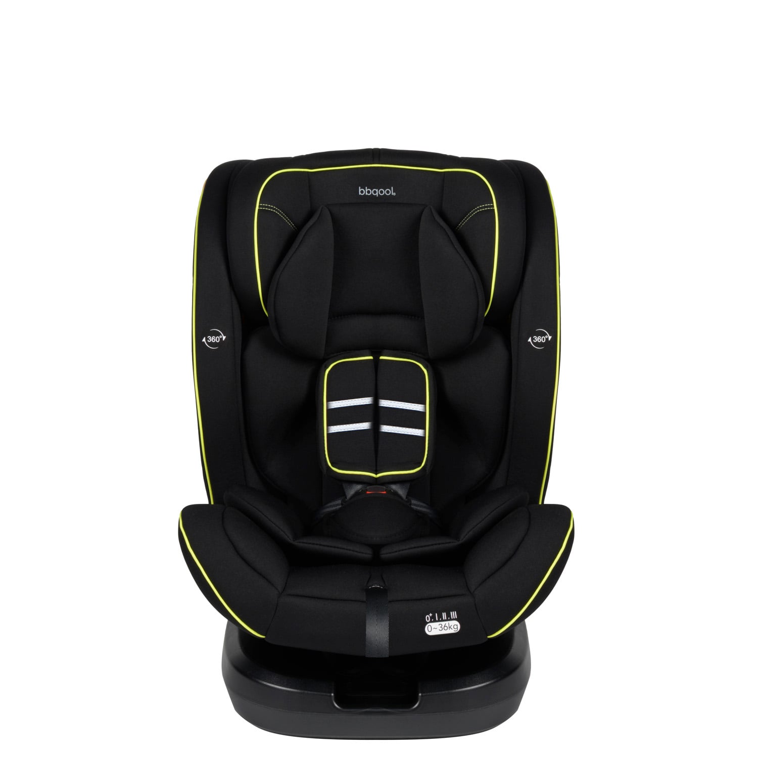 SILLA AUTO BBQOOL CONVERTIBLE APOLO 360° LIME NEGRO - 2