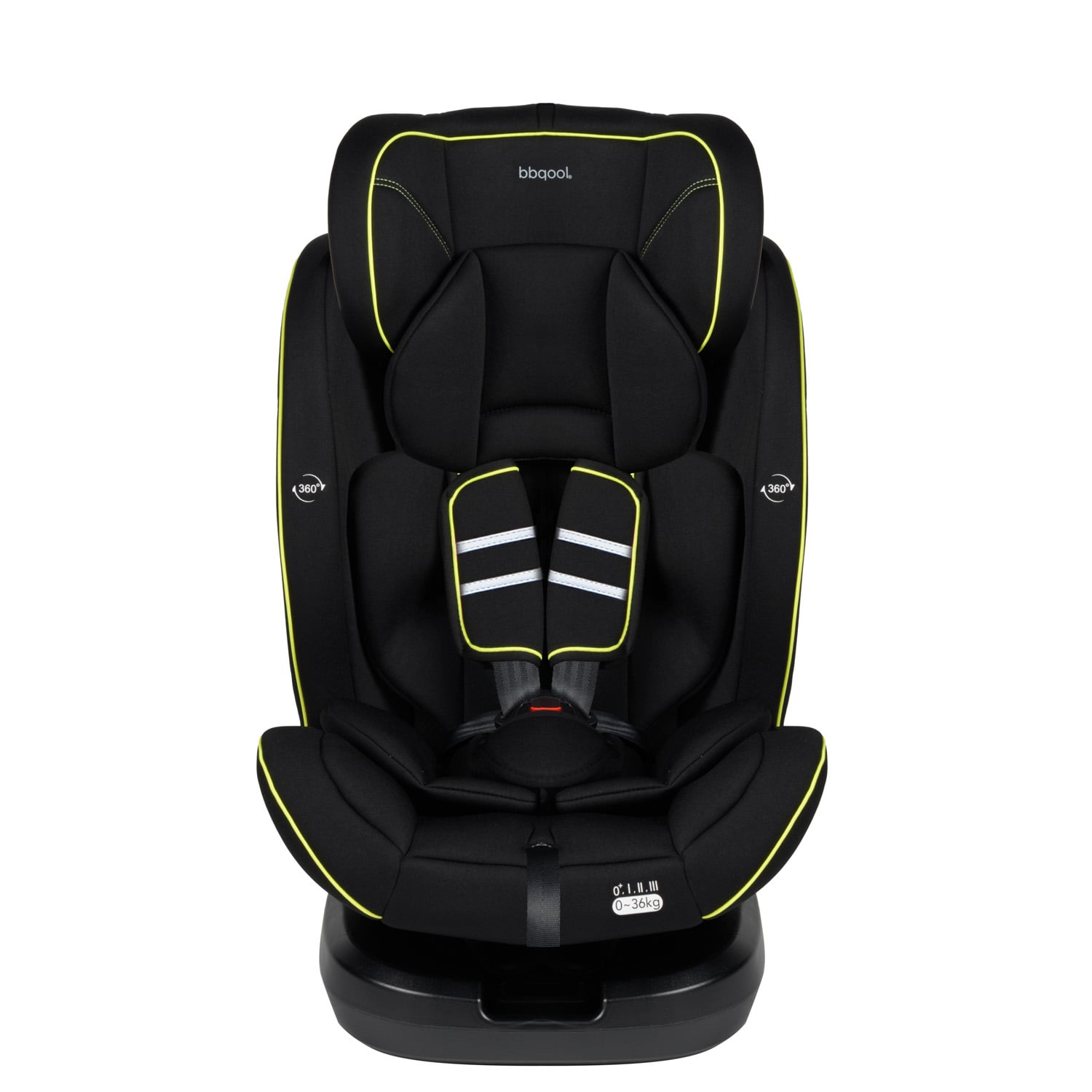 SILLA AUTO BBQOOL CONVERTIBLE APOLO 360° LIME NEGRO - 3