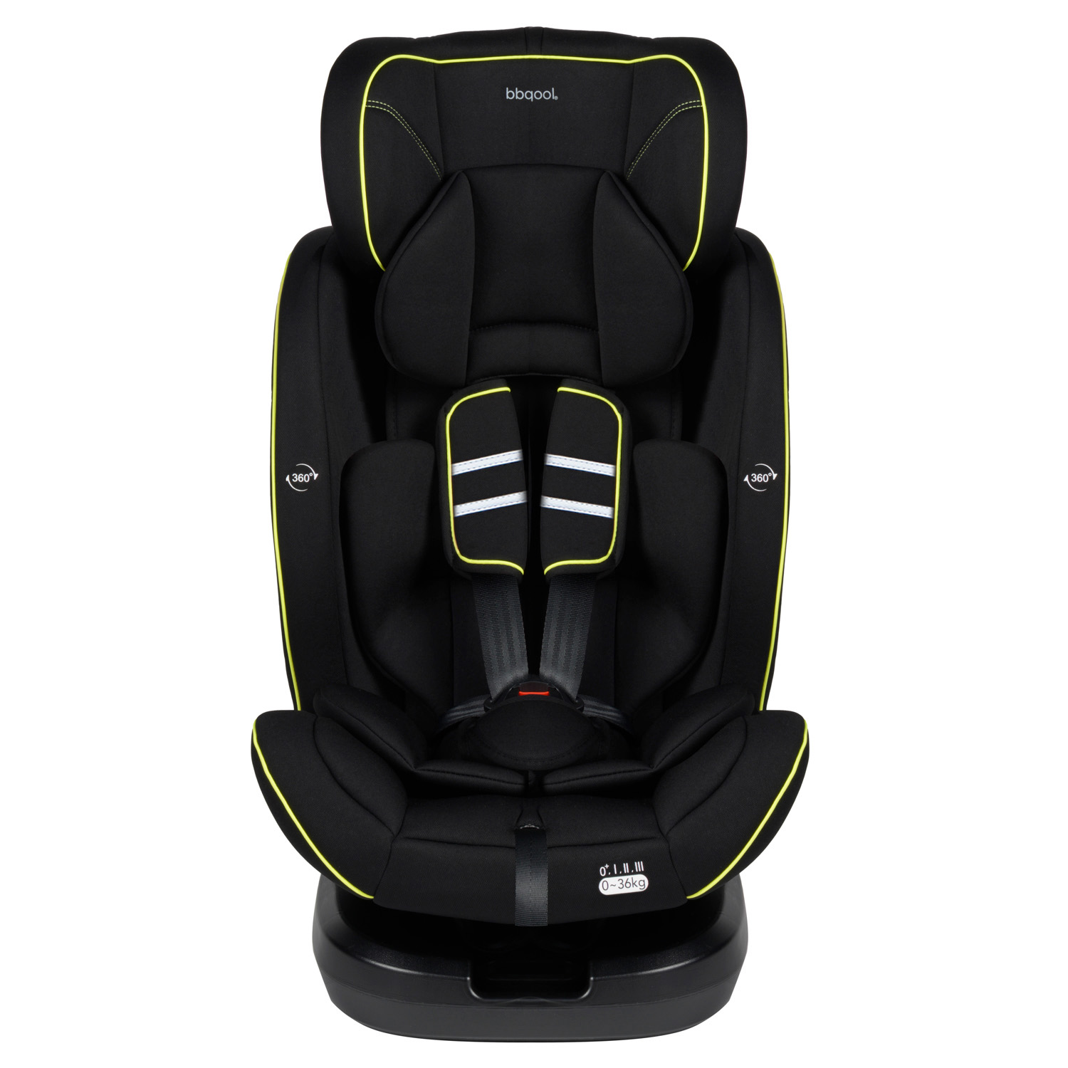 SILLA AUTO BBQOOL CONVERTIBLE APOLO 360° LIME NEGRO - 4