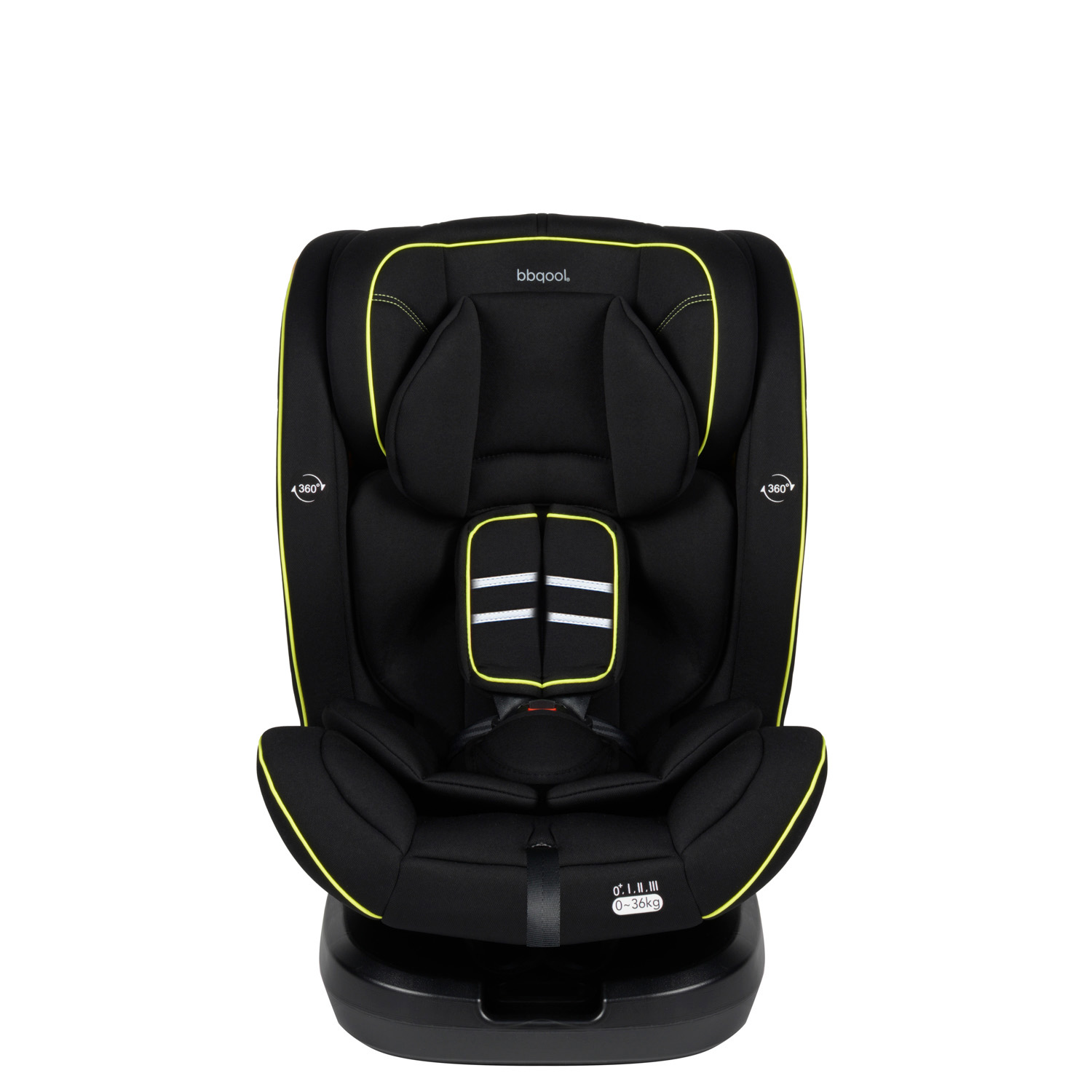 SILLA AUTO BBQOOL CONVERTIBLE APOLO 360° LIME NEGRO - 9