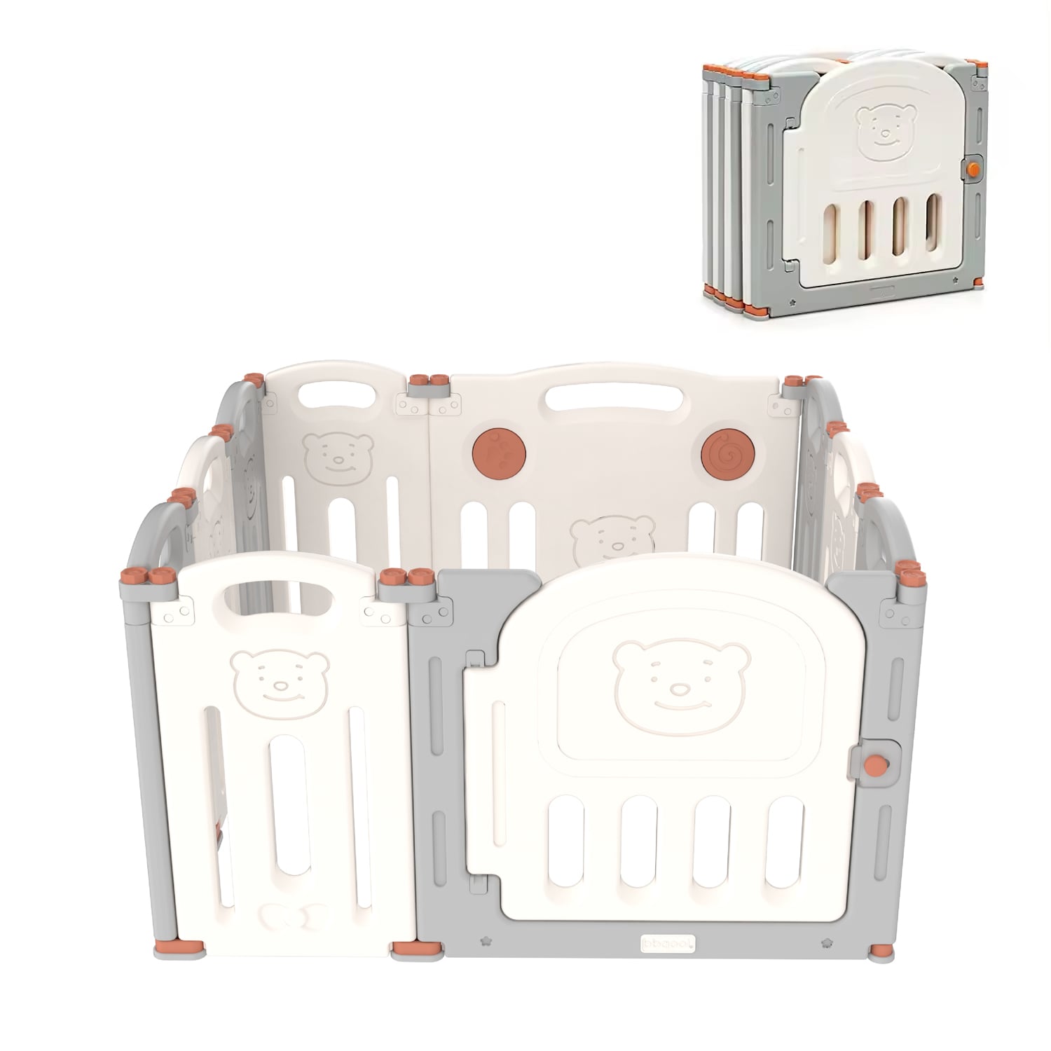 CORRAL BBQOOL DIDÁCTICO JUEGOS PLEGABLE TEDDY GREY GRIS - 2