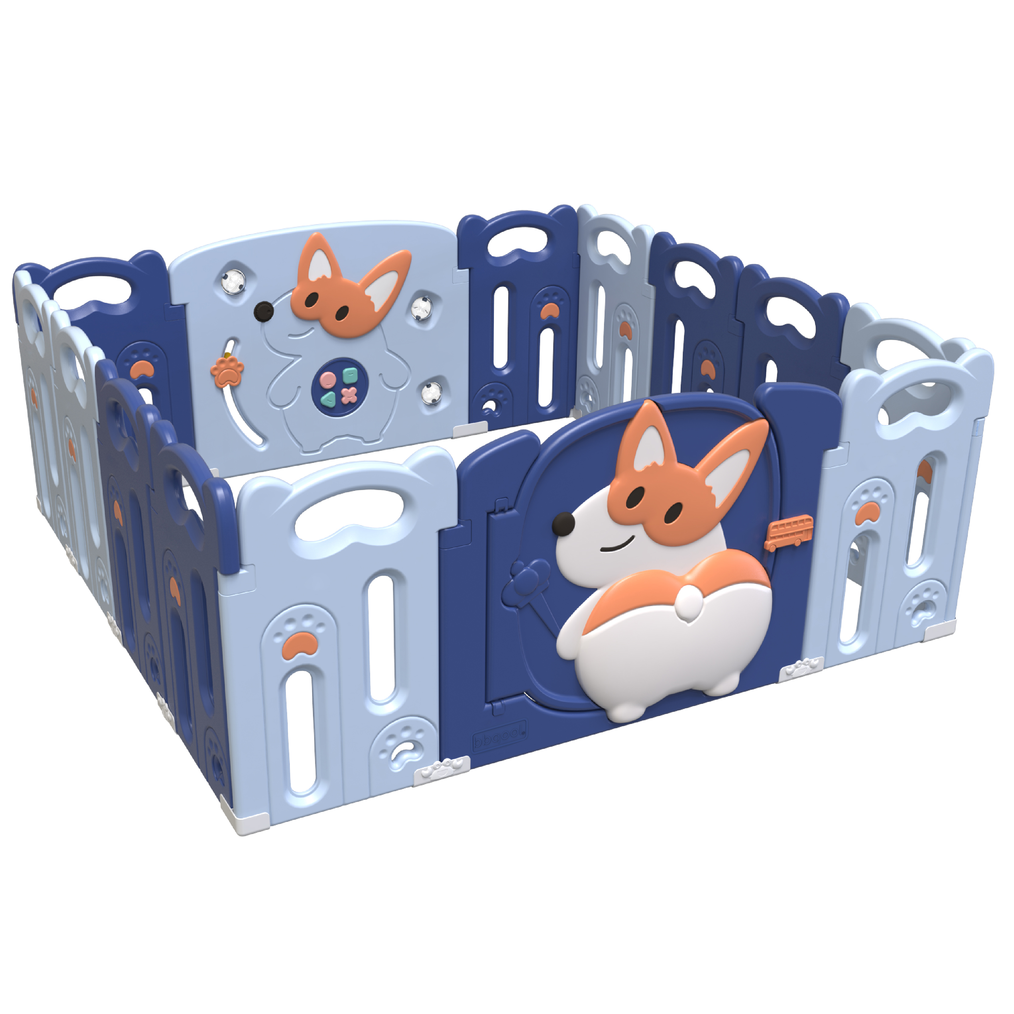 CORRAL BBQOOL DIDÁCTICO JUEGOS CORGI BLUE AZUL - 1