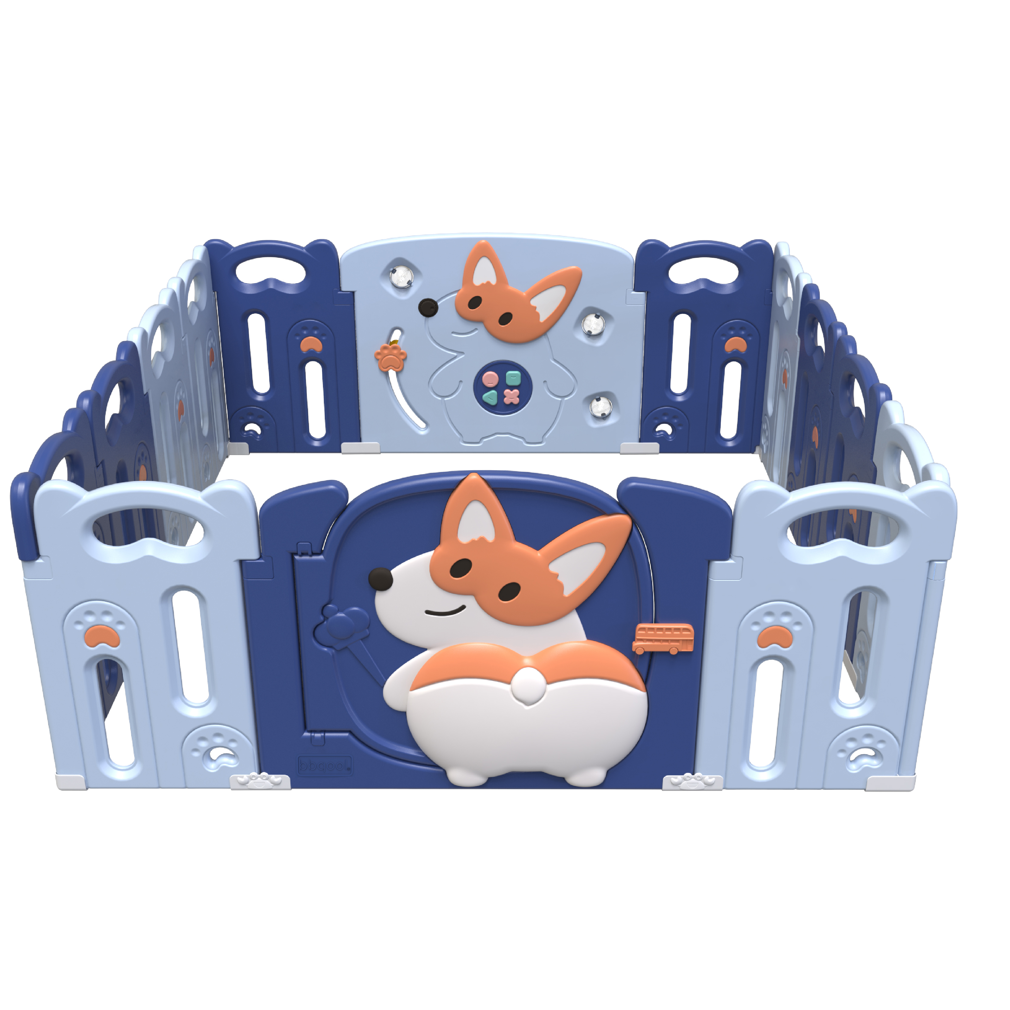 CORRAL BBQOOL DIDÁCTICO JUEGOS CORGI BLUE AZUL - 2