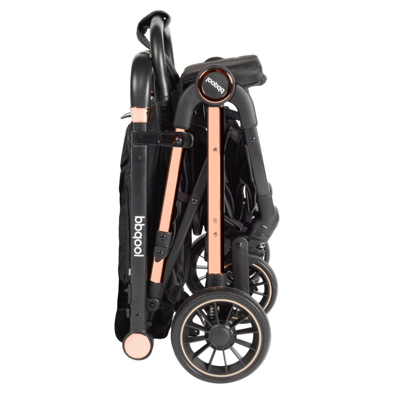 COCHE MALETA COMPACTO REVERSE CROMADO DORADO - 5