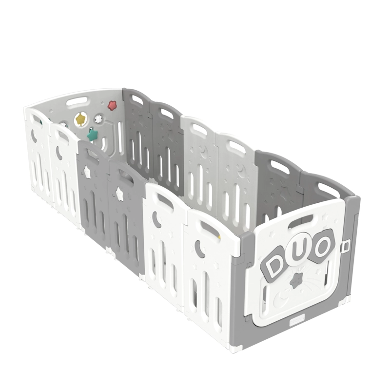 CORRAL DIDACTICO DE JUEGOS DUO GRIS + ALFOMBRA + PELOTAS - 4