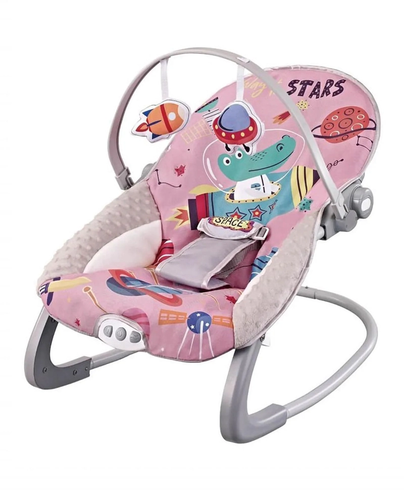 SILLA NIDO BOUNCER DINO ROSADO - 1
