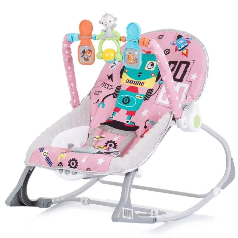 SILLA NIDO MECEDORA ROCKER ROBOT ROSADO - 1