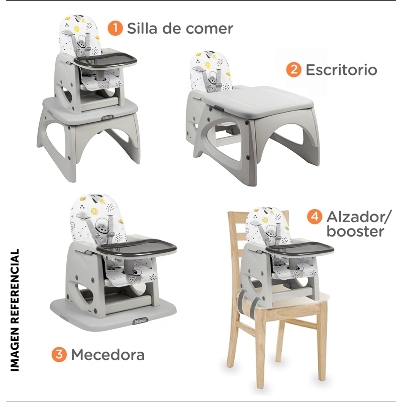 SILLA DE COMER ESCRITORIO FOODZY 4-IN-1 AMARILLO - 9