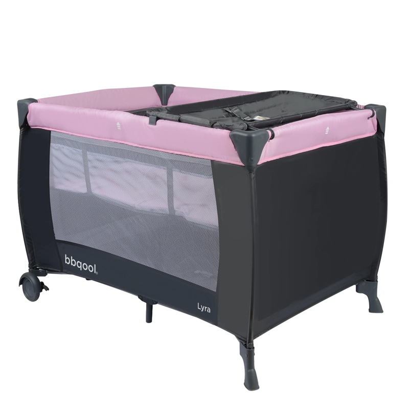 CUNA PLAYARD LYRA ROSADO + COLCHON DE ESPUMA - 2