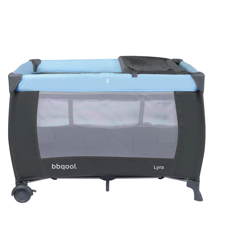 CUNA PLAYARD LYRA AZUL + COLCHON DE ESPUMA - 4