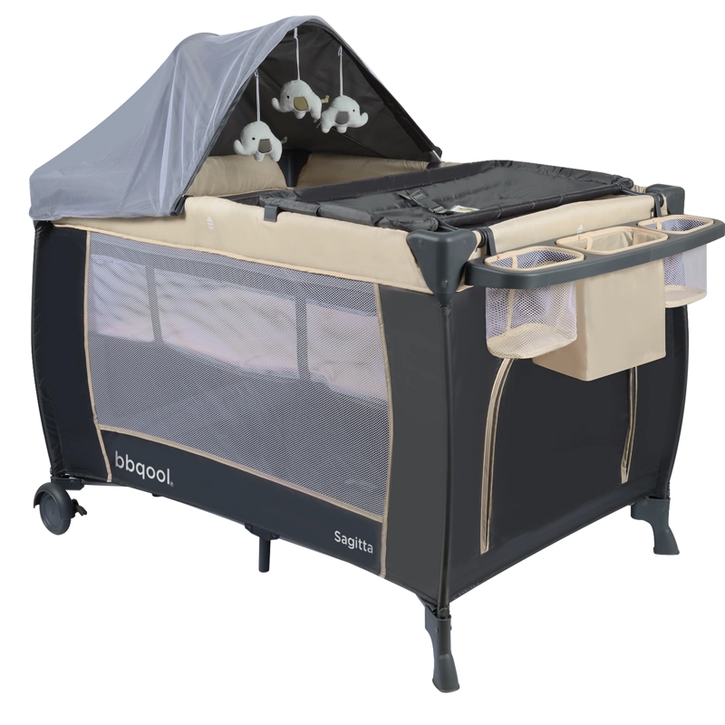 CUNA PLAYARD SAGITTA BEIGE + COLCHON DE ESPUMA - 2