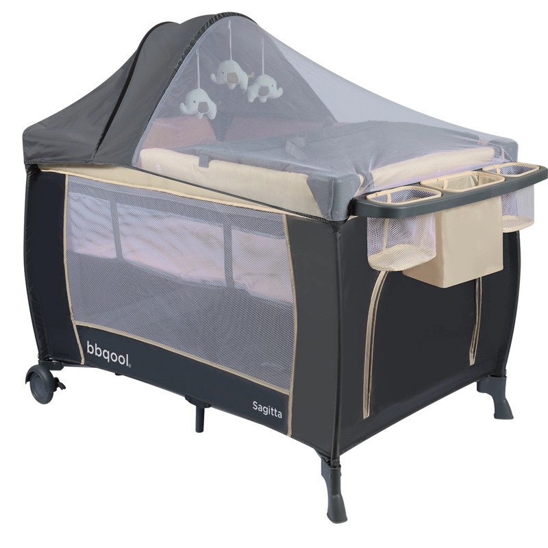 CUNA PLAYARD SAGITTA BEIGE + COLCHON DE ESPUMA - 3