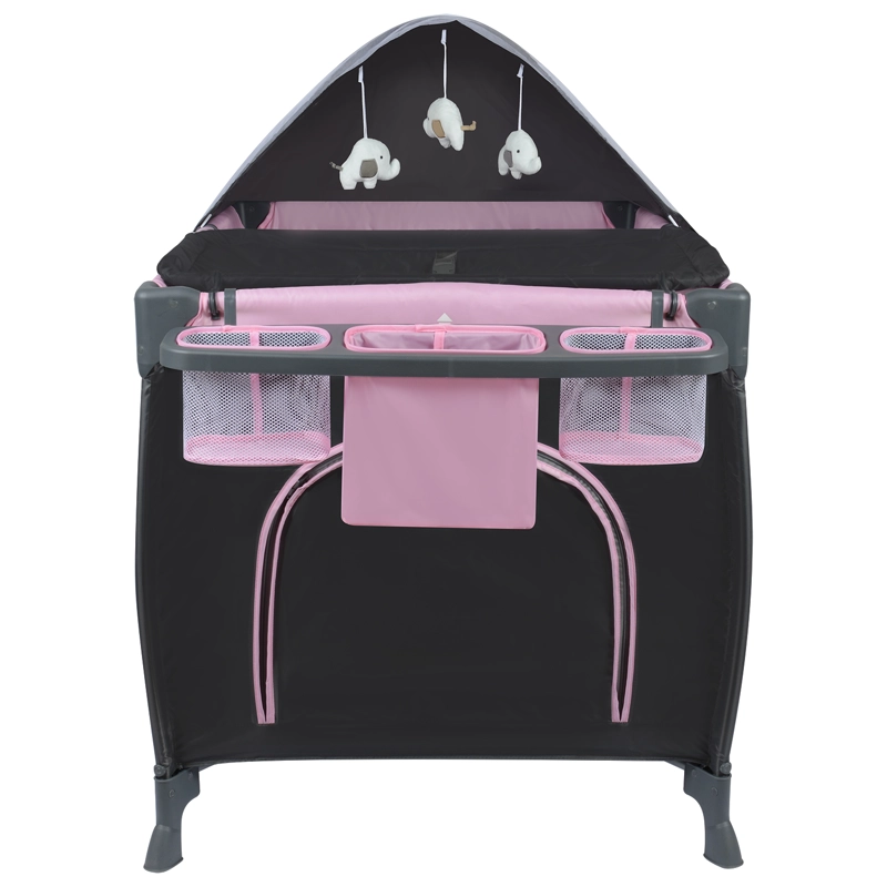 CUNA PLAYARD SAGITTA ROSADO + COLCHON DE ESPUMA - 5
