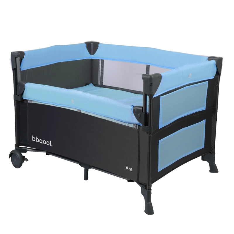 CUNA PLAYARD COLECHO ARA AZUL + COLCHON DE ESPUMA - 2