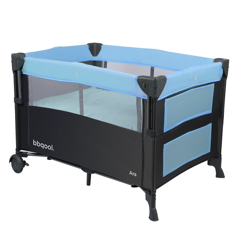 CUNA PLAYARD COLECHO ARA AZUL + COLCHON DE ESPUMA - 3