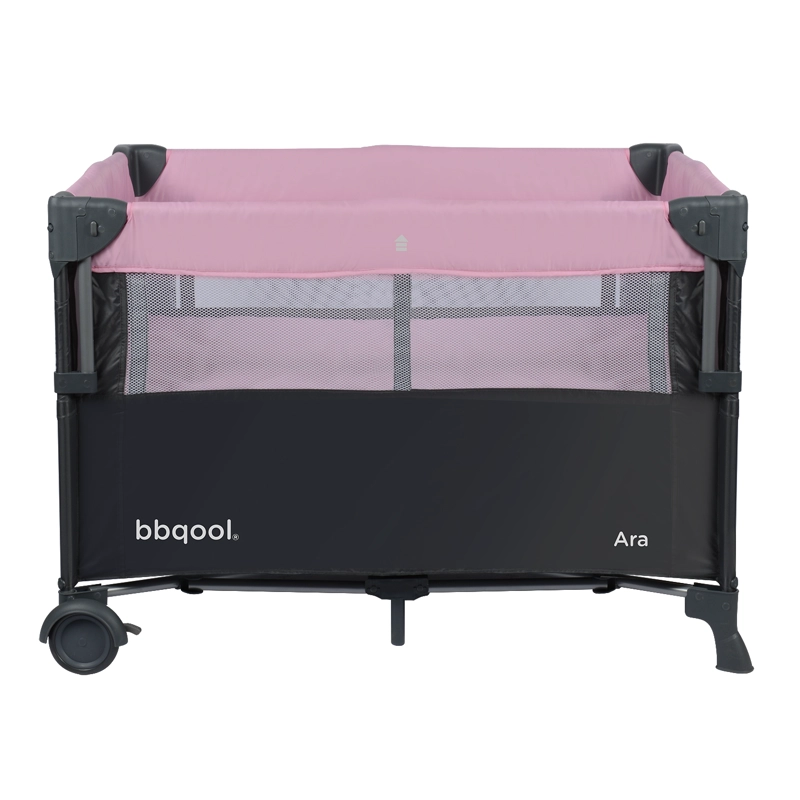 CUNA PLAYARD COLECHO ARA ROSADO + COLCHON DE ESPUMA - 5