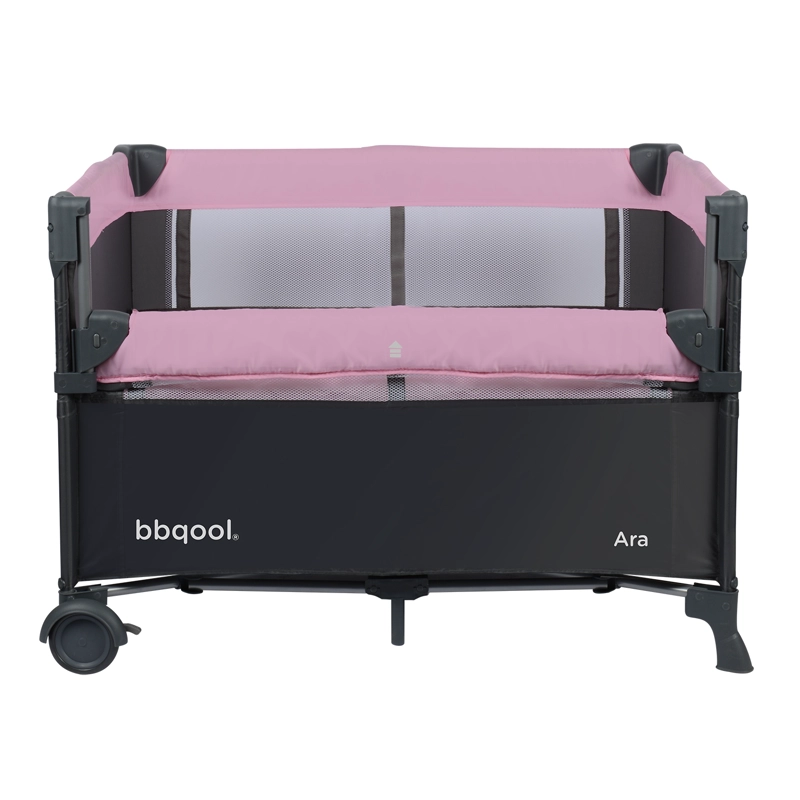 CUNA PLAYARD COLECHO ARA ROSADO + COLCHON DE ESPUMA - 6