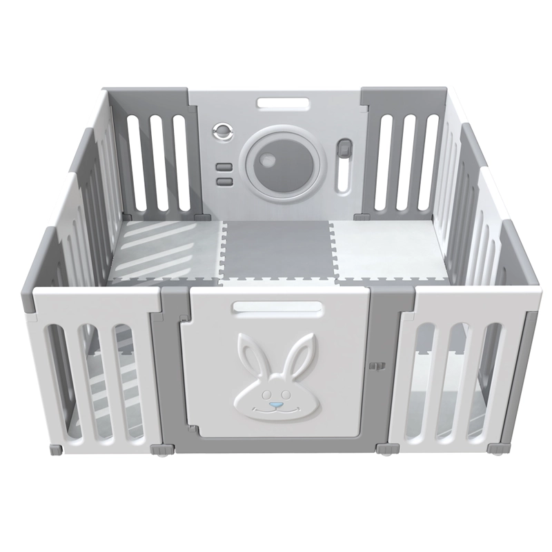 CORRAL DIDACTICO DE JUEGOS BUNNY GRIS + ALFOMBRA - 2