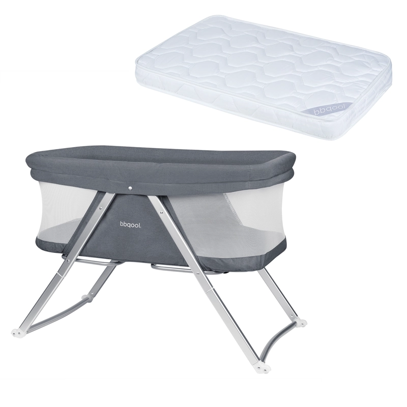 CUNA MOISE S PORTATIL DREAMS GRIS + COLCHON - 1