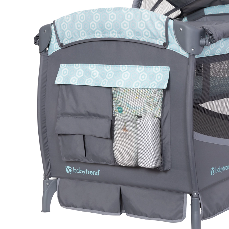 CUNA CORRAL DELUXE II HEXAGON GEO CON MUSICA Y MUDADOR - 6