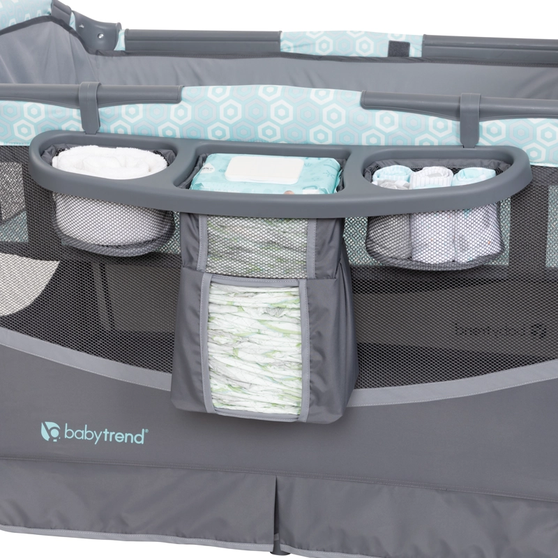CUNA CORRAL DELUXE II HEXAGON GEO CON MUSICA Y MUDADOR - 7