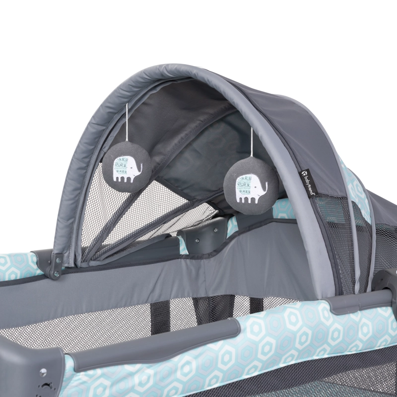 CUNA CORRAL DELUXE II HEXAGON GEO CON MUSICA Y MUDADOR - 9