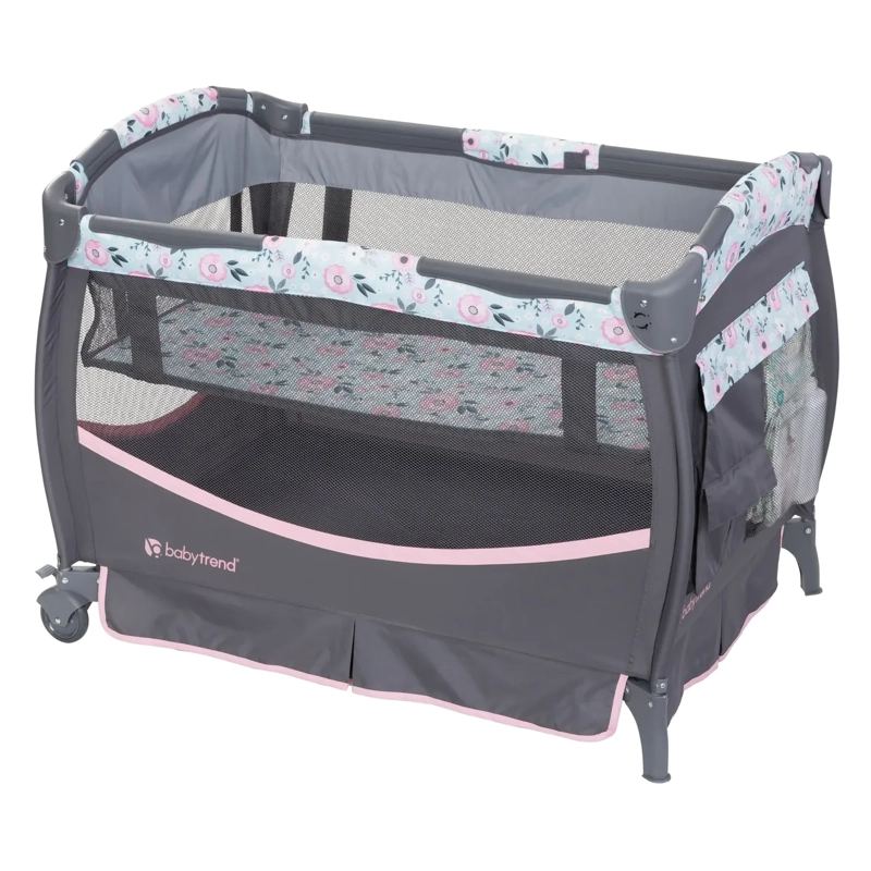 CUNA CORRAL DELUXE II PRIMROSE CON MUSICA Y MUDADOR - 2