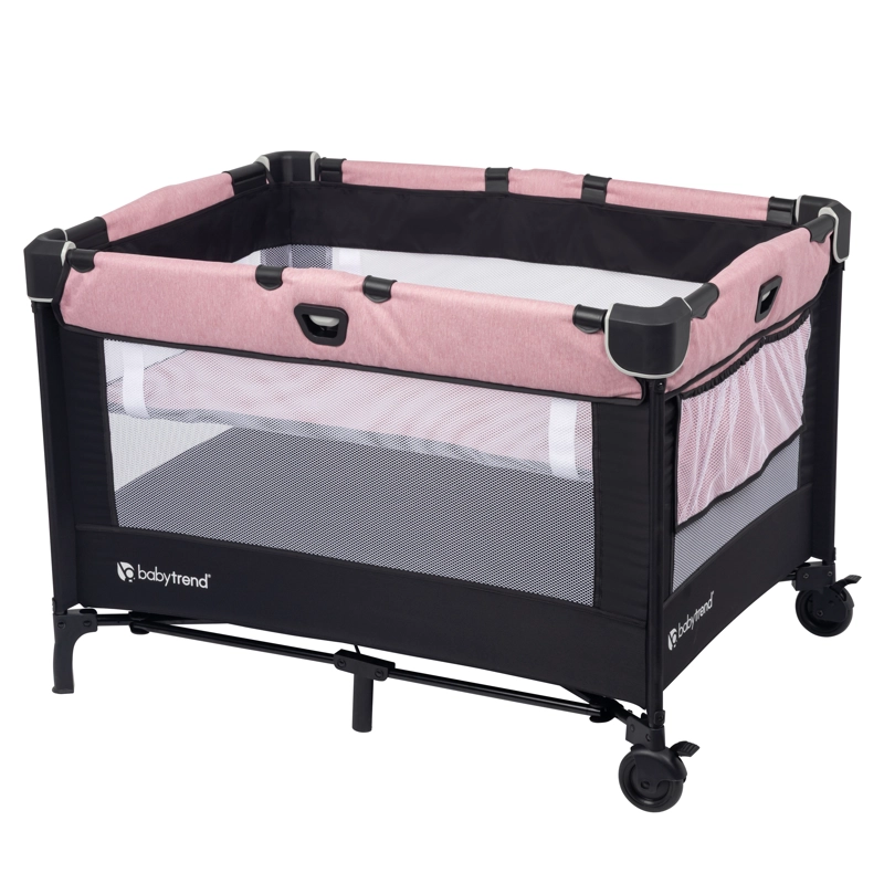 CUNA CORRAL NURSERY DEN CON MOISE S PORTATIL Y MUDADOR ROSADO - 3