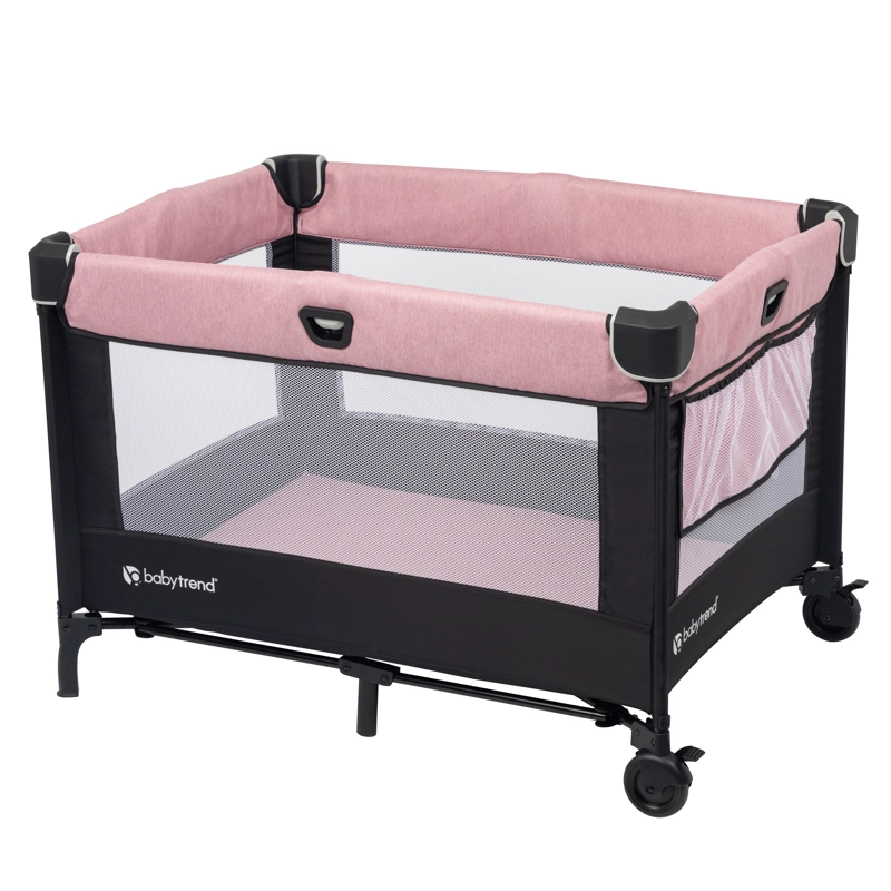 CUNA CORRAL NURSERY DEN CON MOISE S PORTATIL Y MUDADOR ROSADO - 4