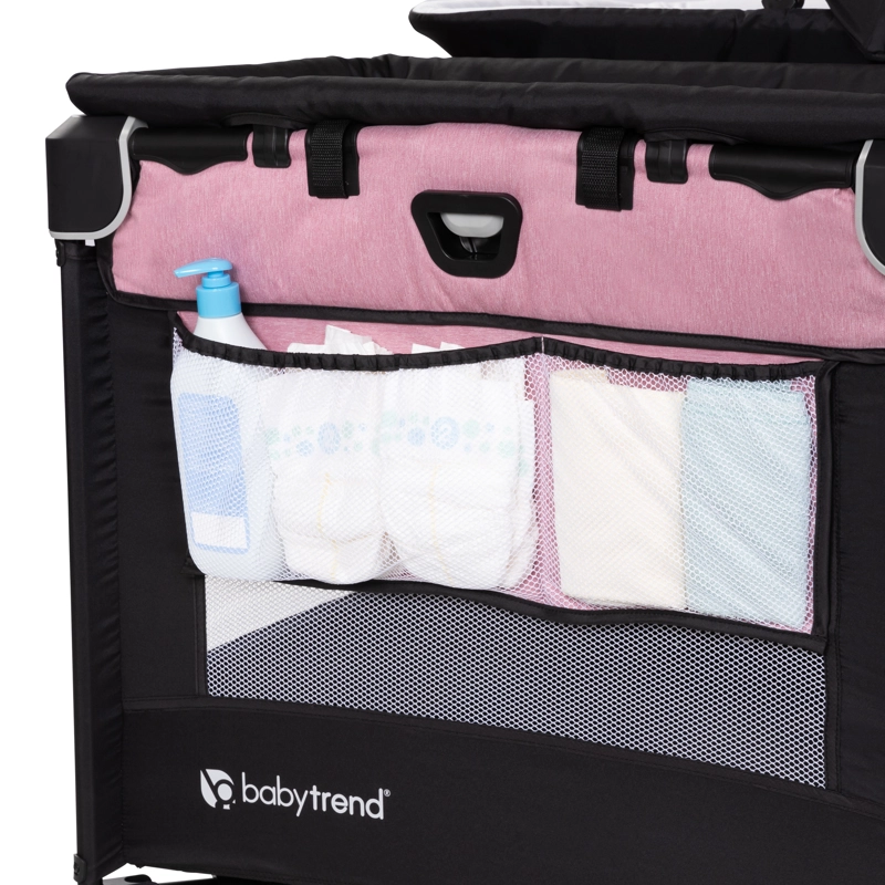 CUNA CORRAL NURSERY DEN CON MOISE S PORTATIL Y MUDADOR ROSADO - 8