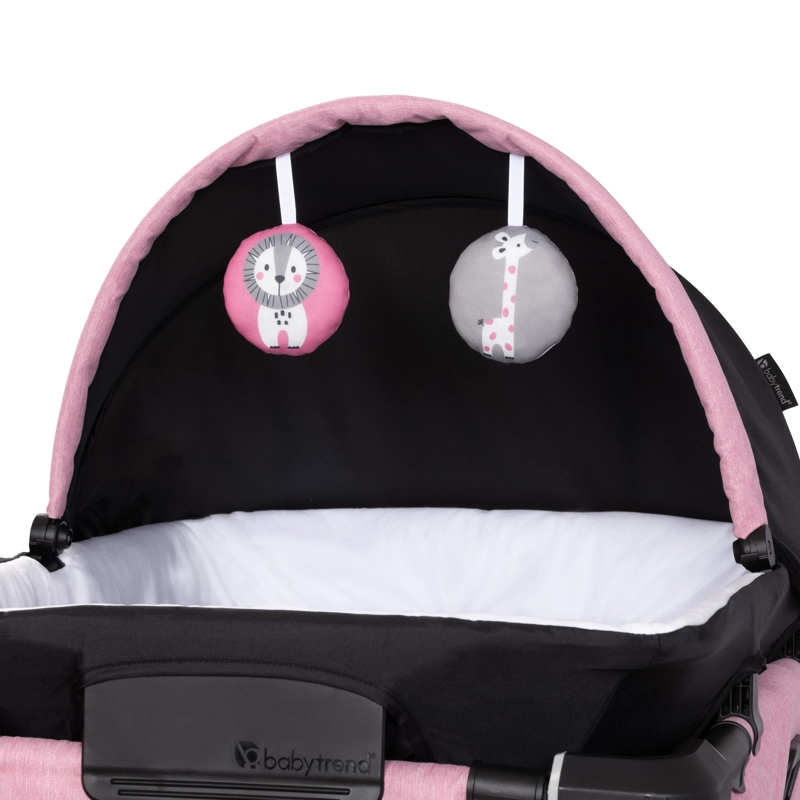 CUNA CORRAL NURSERY DEN CON MOISE S PORTATIL Y MUDADOR ROSADO - 9