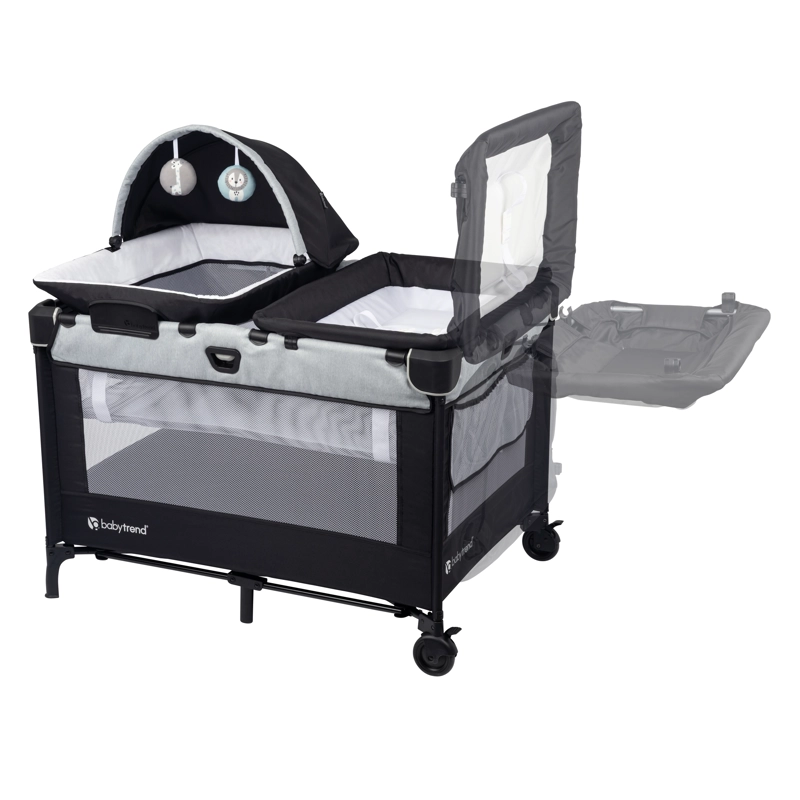 CUNA CORRAL NURSERY DEN CON MOISE S PORTATIL Y MUDADOR AZUL - 2