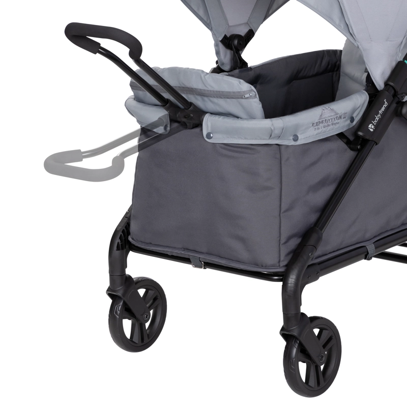 COCHE CARRO DOBLE WAGON EXPEDITION LTE 2 EN 1 GRIS - 4