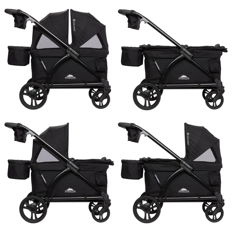COCHE CARRO DOBLE WAGON EXPEDITION 2 EN 1 PLUS NEGRO - 2