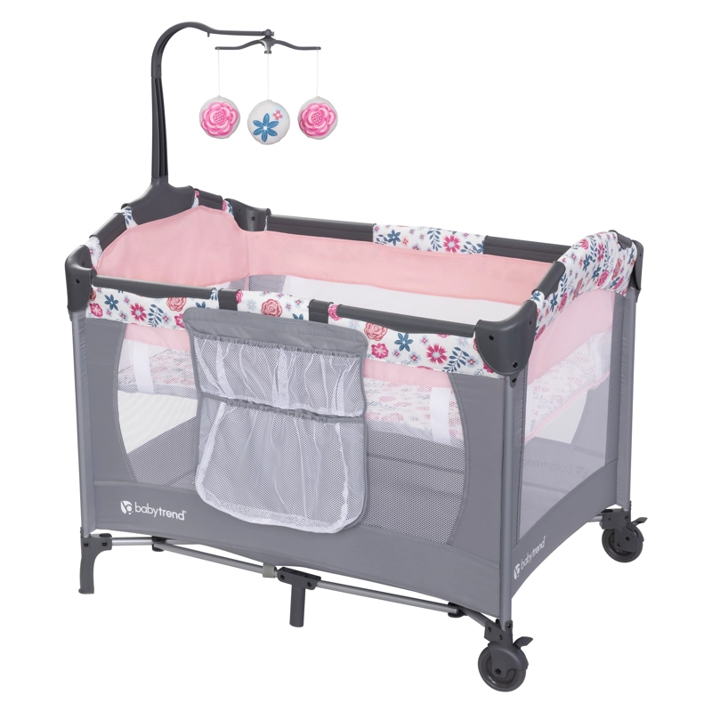 CUNA CORRAL EZ REST FLORA PINK - 1