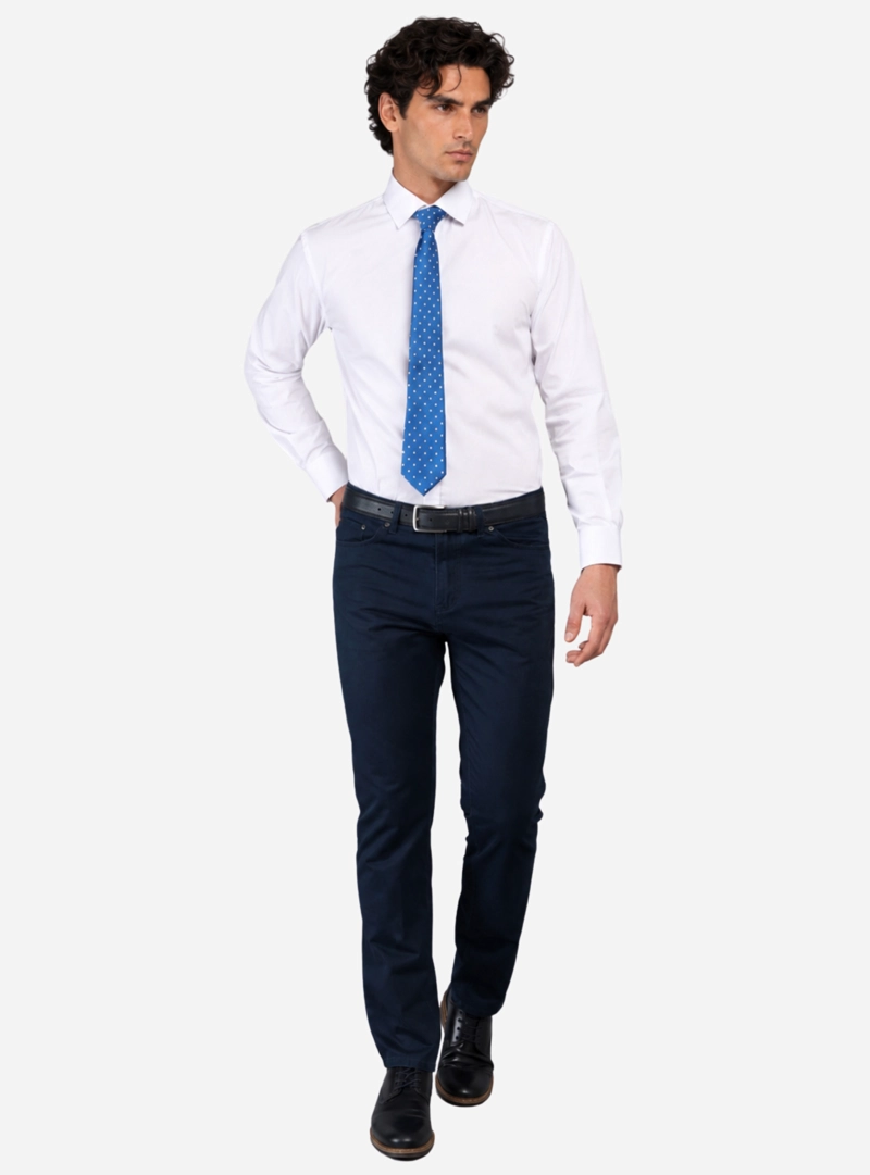 PANTALON HOMBRE ARROW 5 POCKET BASICO REGULAR FIT AZUL - 4