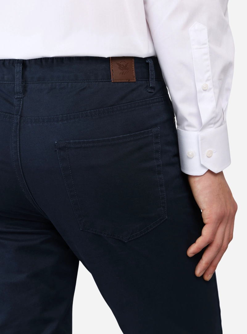 PANTALON HOMBRE ARROW 5 POCKET BASICO REGULAR FIT AZUL - 5