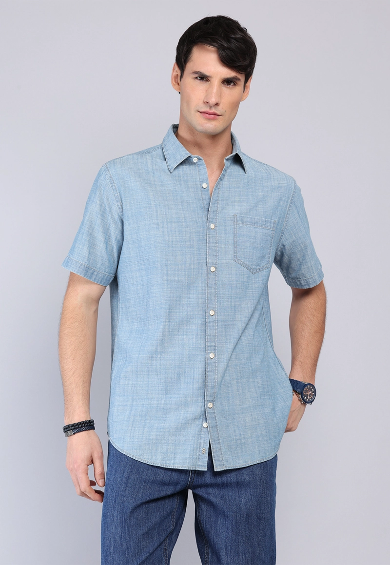 CAMISA DENIM MANGA CORTA ARROW - 1