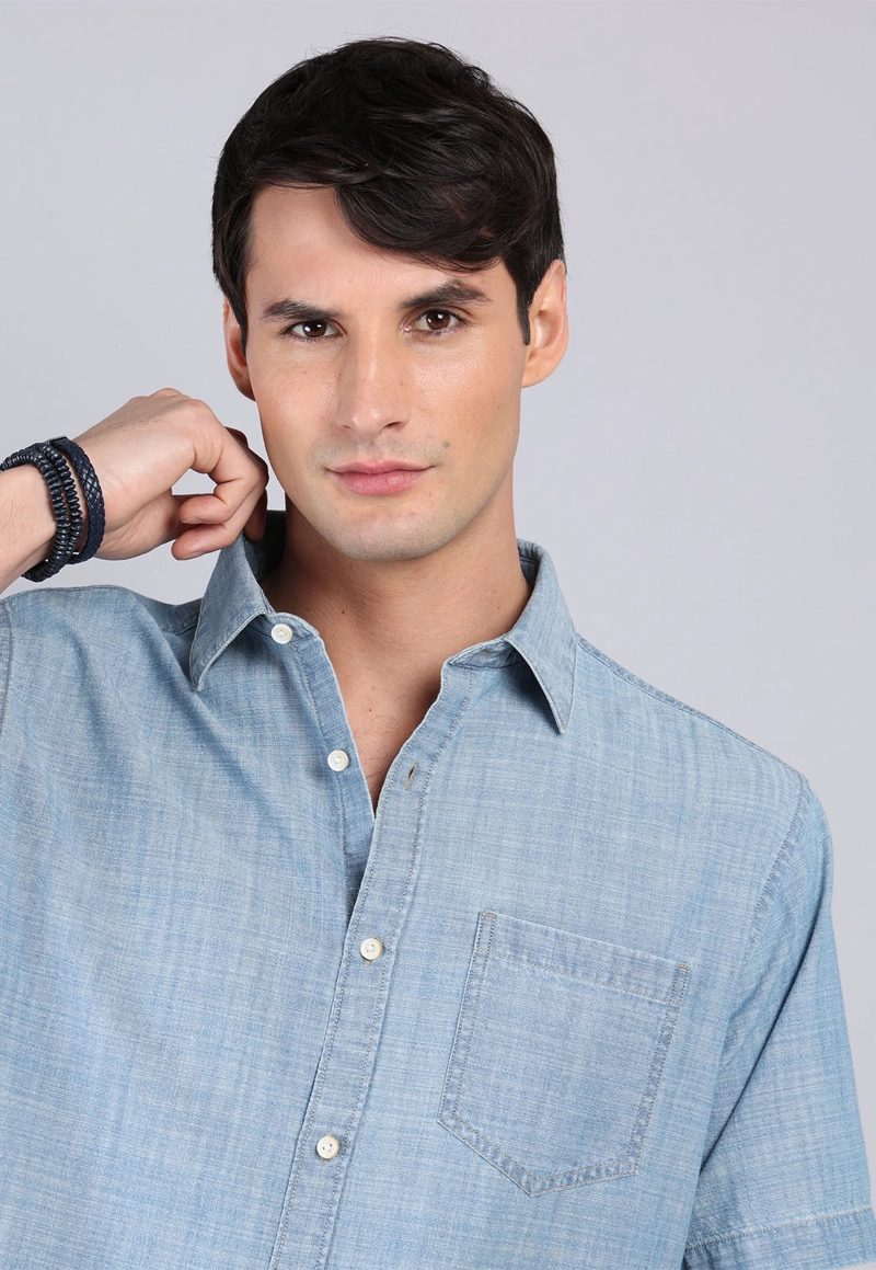CAMISA DENIM MANGA CORTA ARROW - 3