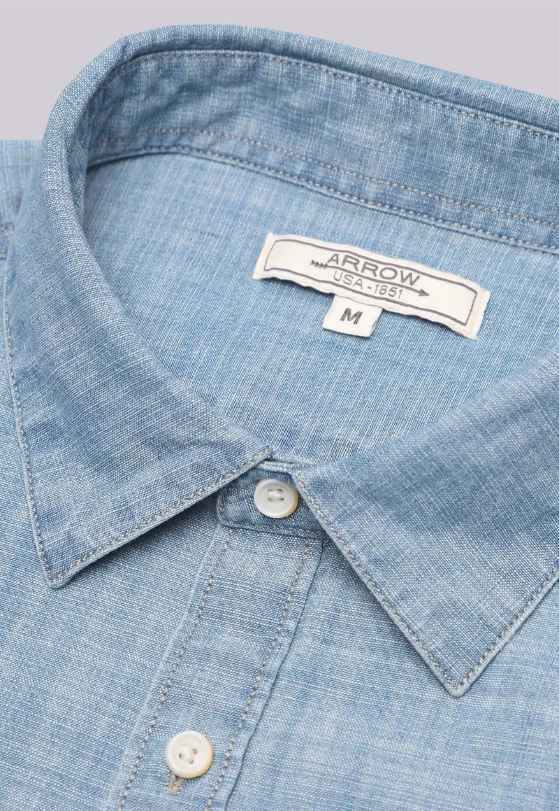 CAMISA DENIM MANGA CORTA ARROW - 5